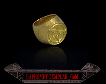 Baphomet Templar Ring GOLD